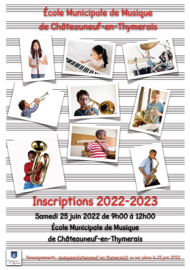 Inscription 2022 à l'Ecole de Musique 